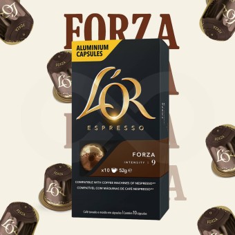 L�OR� C�psulas Nespresso Forza 10 un.