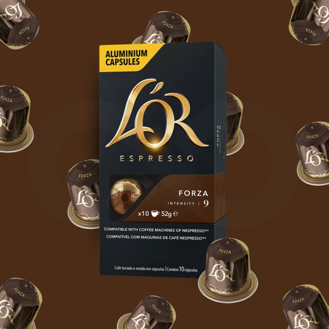 L�OR� C�psulas Nespresso Forza 10 un.