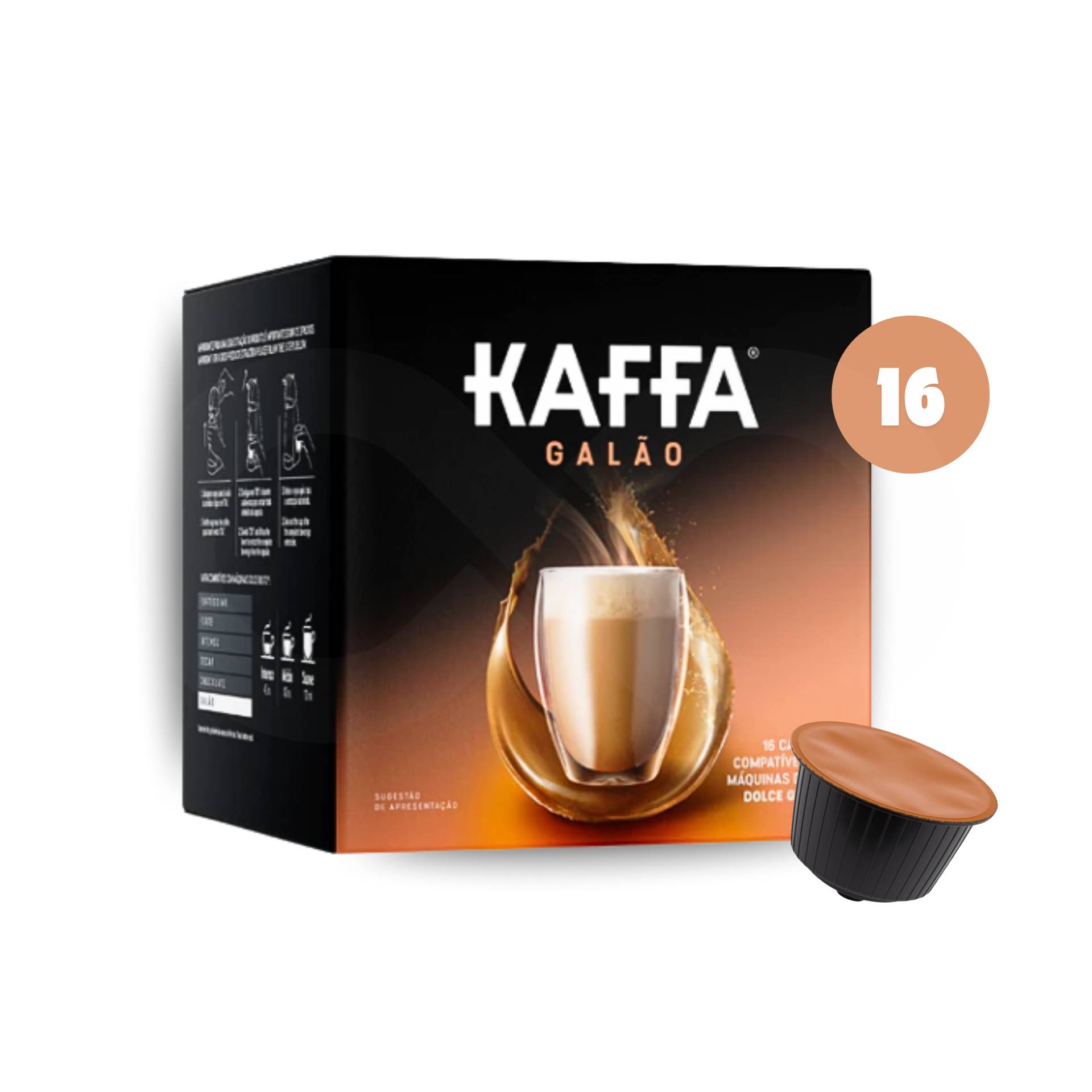KAFFA® Cápsulas Dolce Gusto Galão 16 uds.