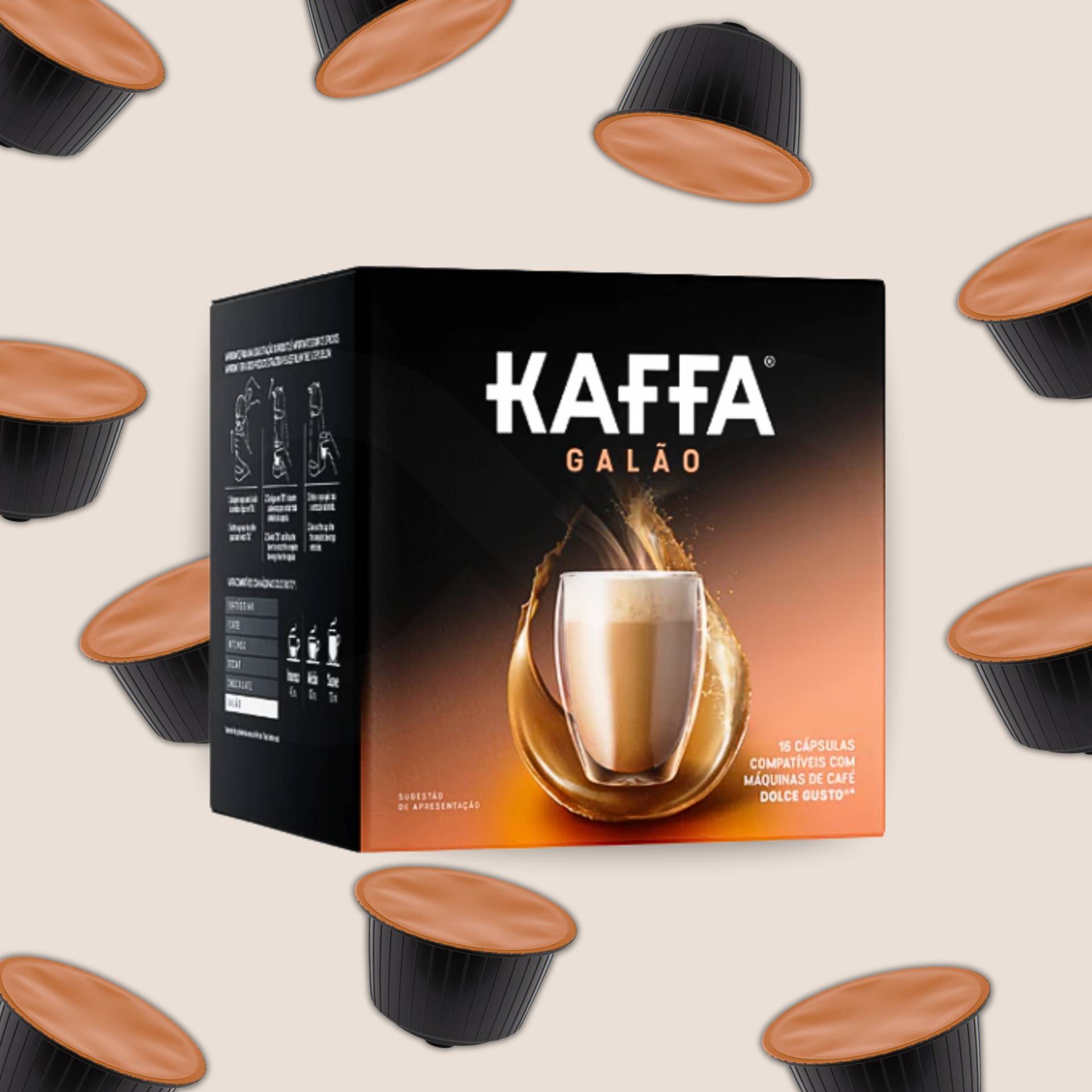 KAFFA® Cápsulas Dolce Gusto Galão 16 uds.