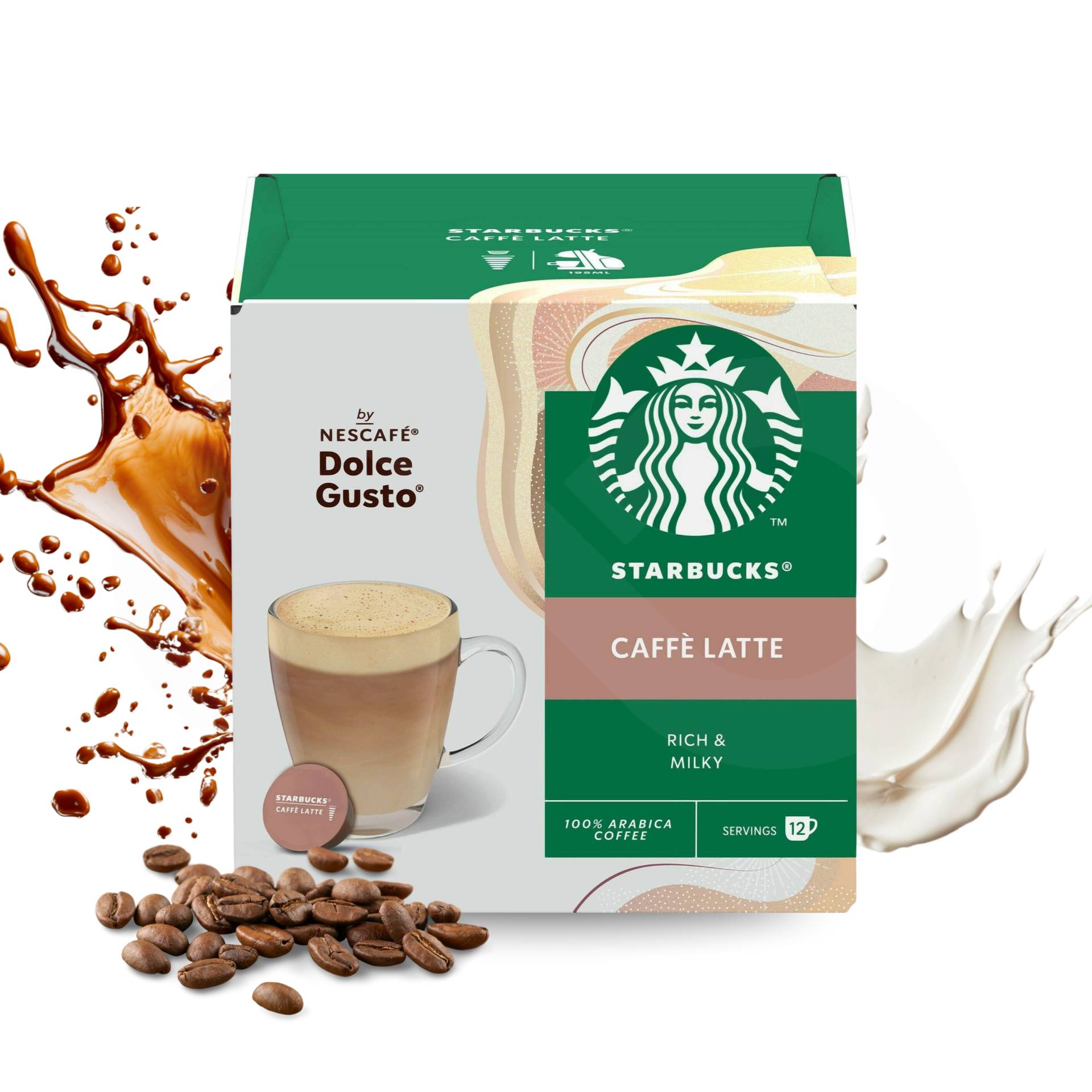 STARBUCKS® Cápsulas Dolce Gusto Caffè Latte 12 un.
