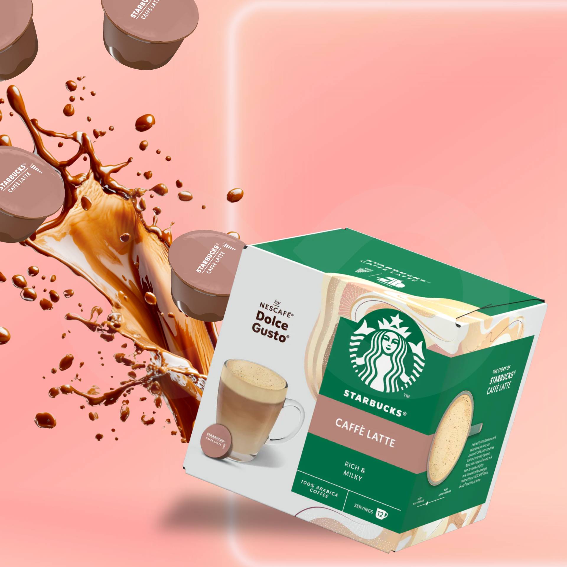 STARBUCKS® Dolce Gusto Capsules Caffè Latte 12 un.