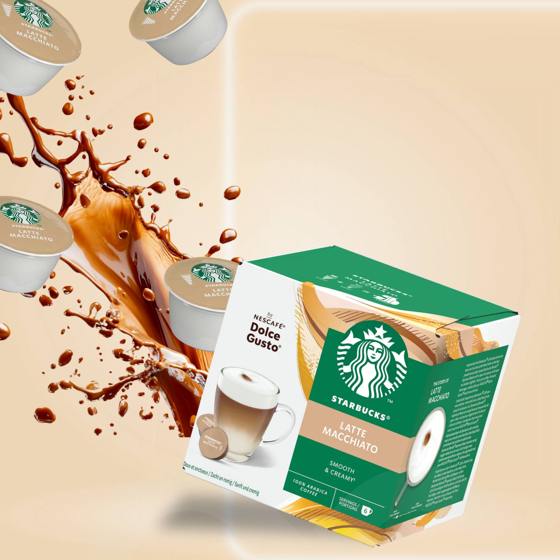 STARBUCKS® Cápsulas Dolce Gusto Latte Macchiato 6 un.
