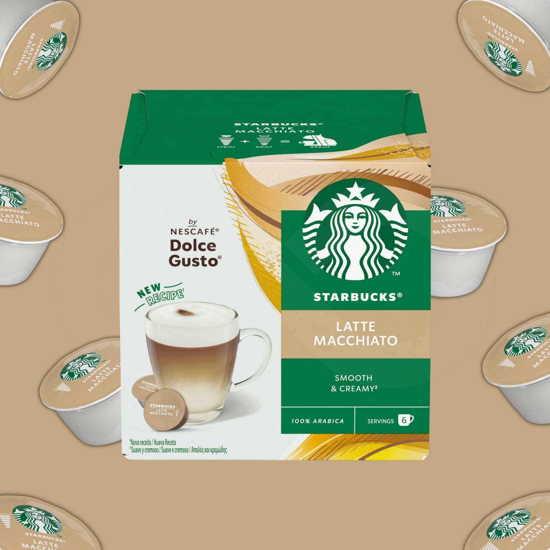 STARBUCKS® Cápsulas Dolce Gusto Latte Macchiato 6 un.