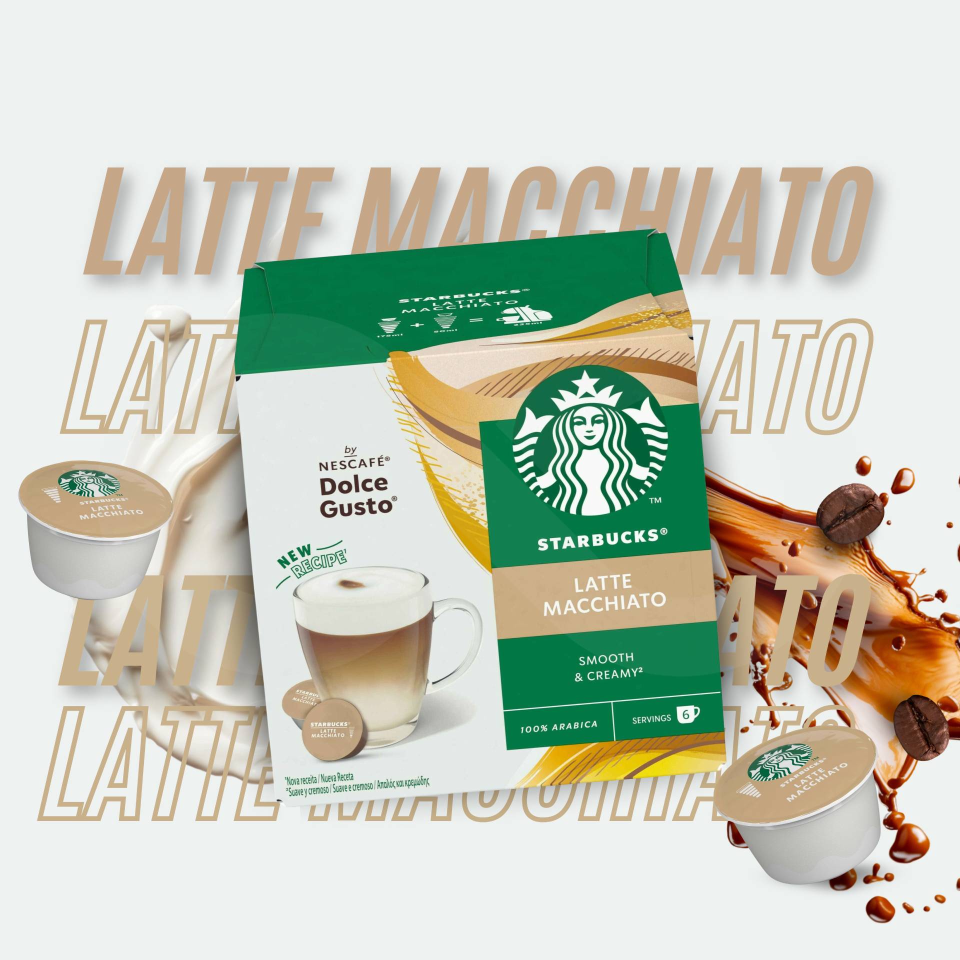 STARBUCKS® Cápsulas Dolce Gusto Latte Macchiato 6 un.