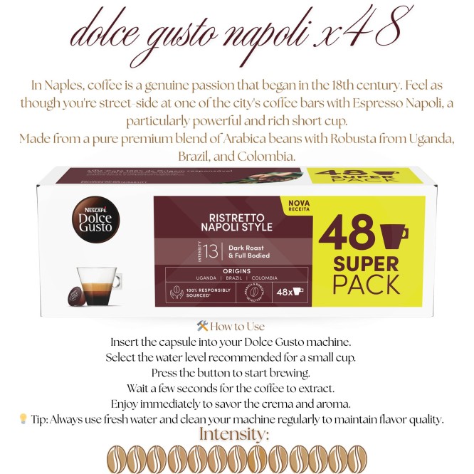 DOLCE GUSTO® Capsules Dolce Gusto Ristretto Napoli 48 u.