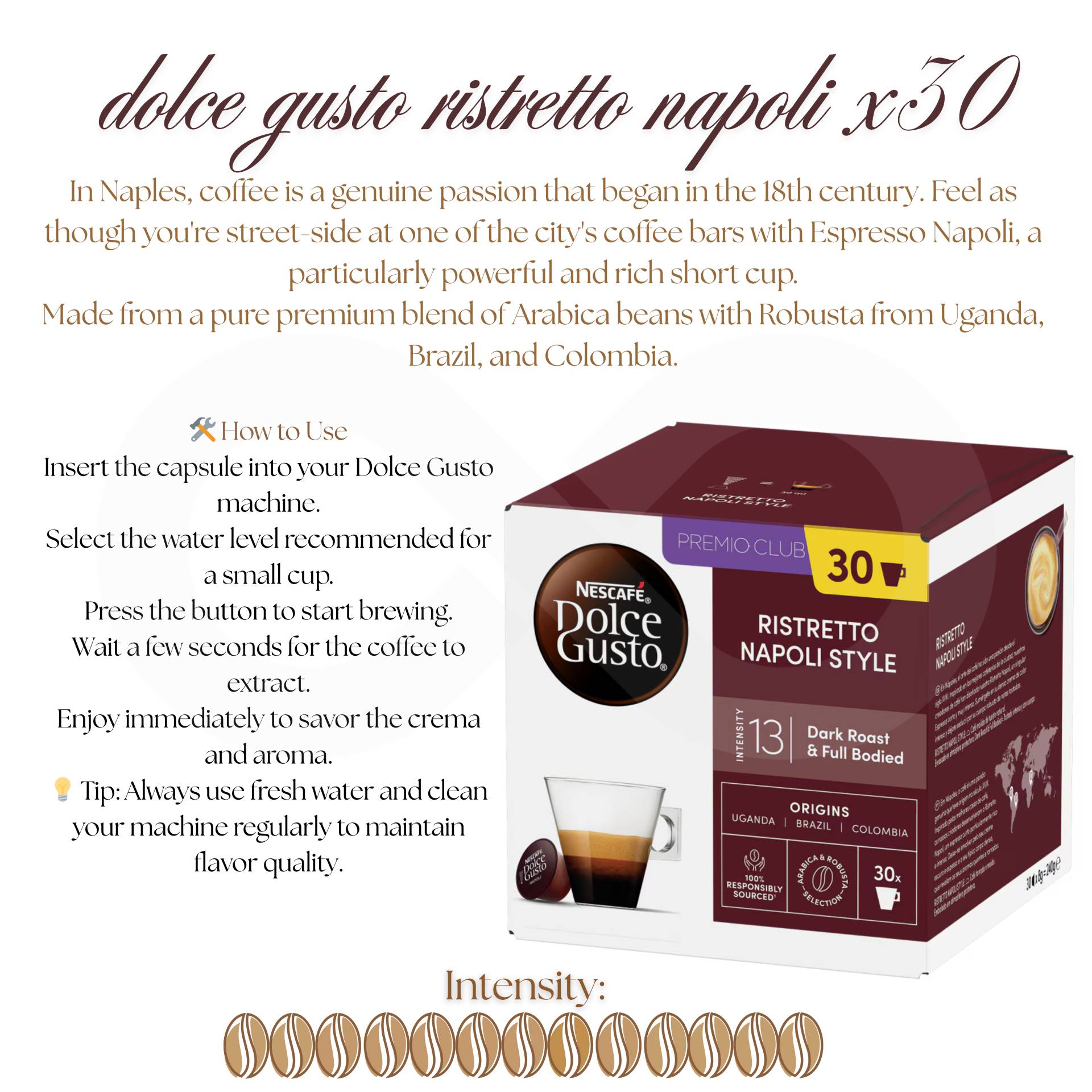 DOLCE GUSTO® Capsules Dolce Gusto Ristretto Napoli 30 st.