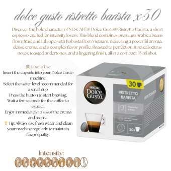 DOLCE GUSTO® Cápsulas Dolce Gusto Ristretto Barista 30 un.