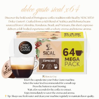 DOLCE GUSTO� C�psulas Dolce Gusto Sical 64 uds.