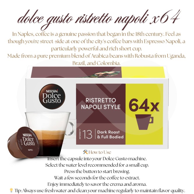 DOLCE GUSTO® Kapsulki Dolce Gusto Ristretto Napoli 64 szt.