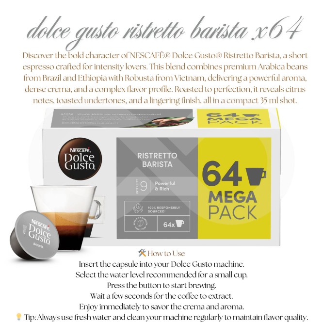 DOLCE GUSTO® Kapsulki Dolce Gusto Ristretto Barista 64 szt.