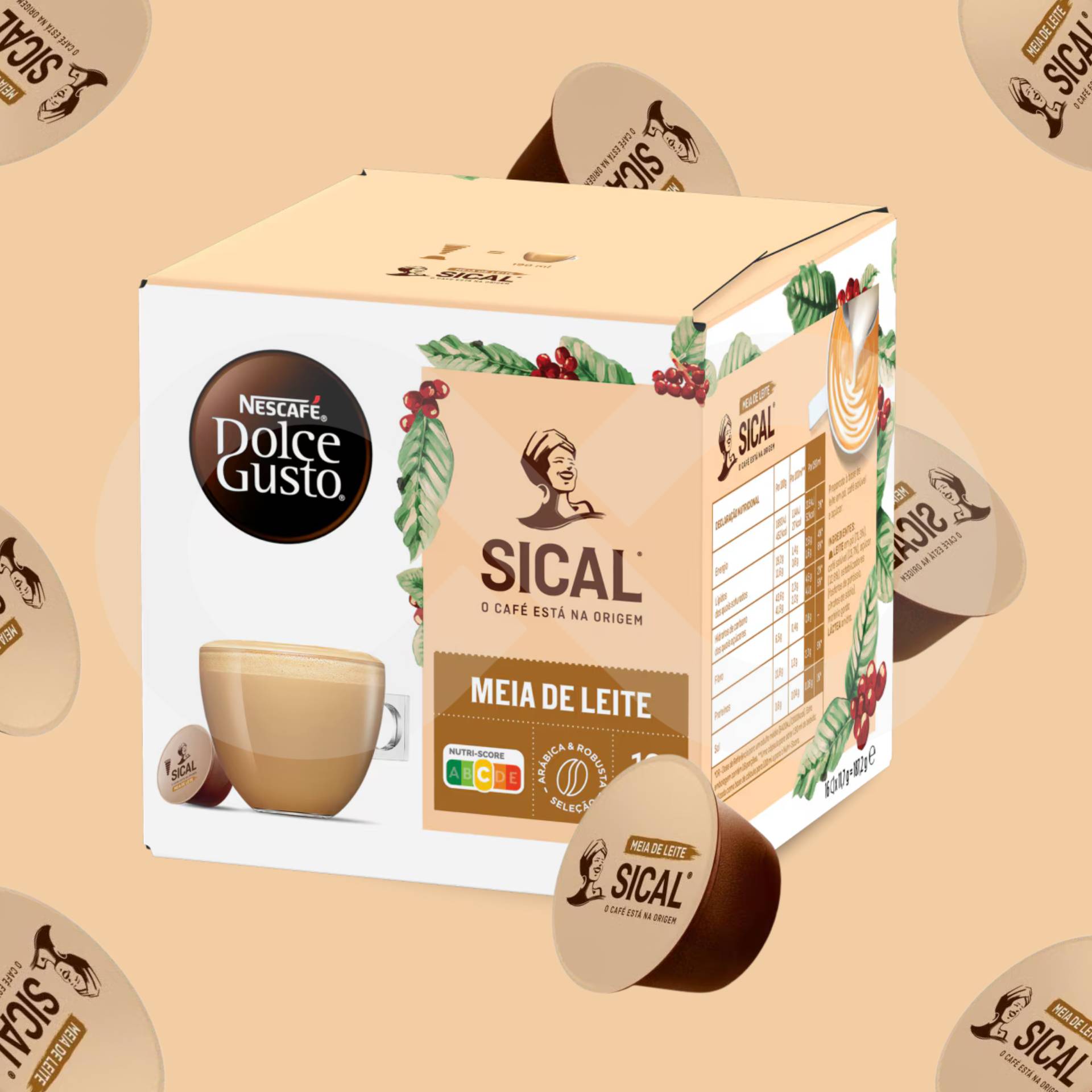 SICAL® Capsules Dolce Gusto Lait Demi-salé 16 u.