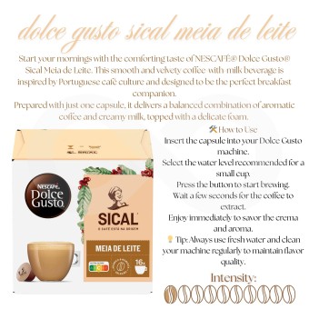 SICAL® Capsules Dolce Gusto Lait Demi-salé 16 u.