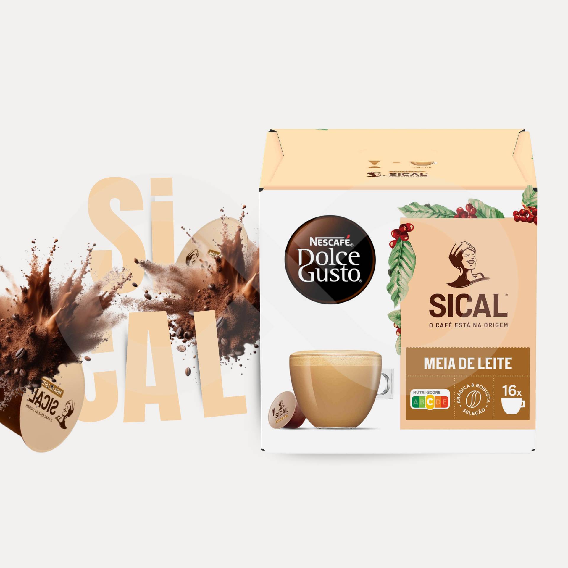 SICAL® Capsules Dolce Gusto Lait Demi-salé 16 u.