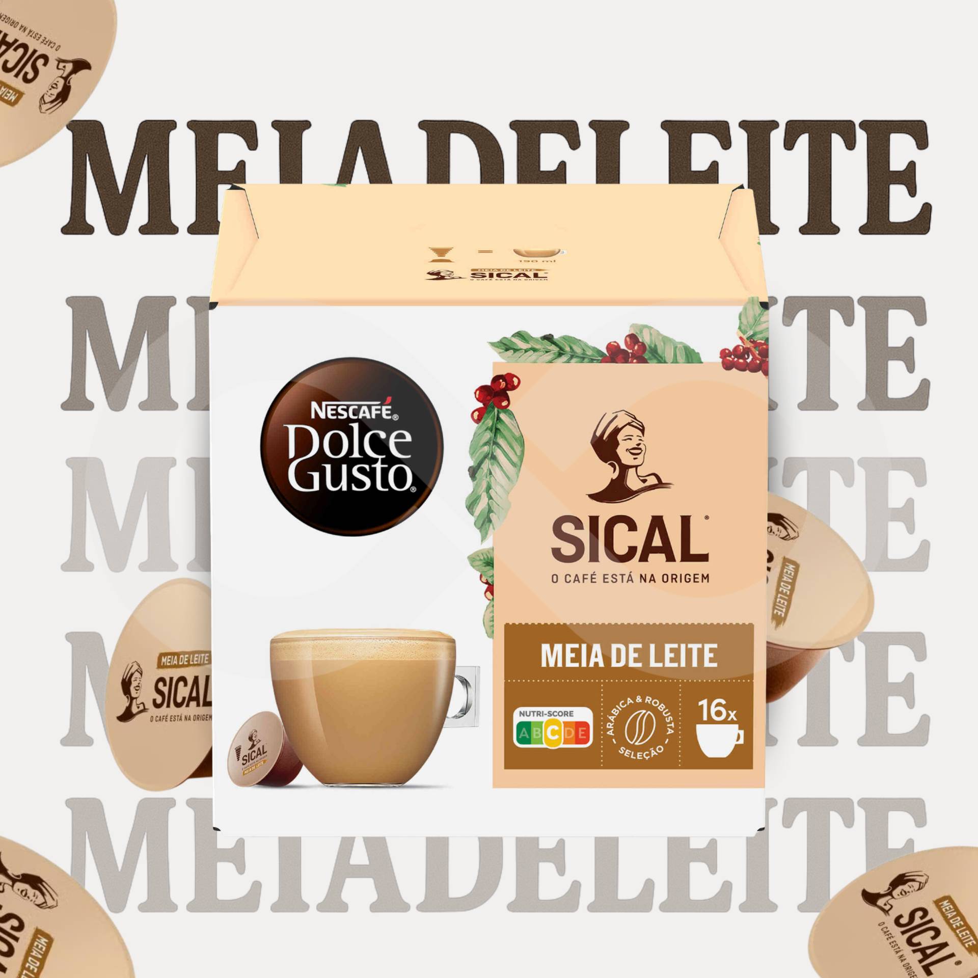 SICAL® Capsules Dolce Gusto Lait Demi-salé 16 u.