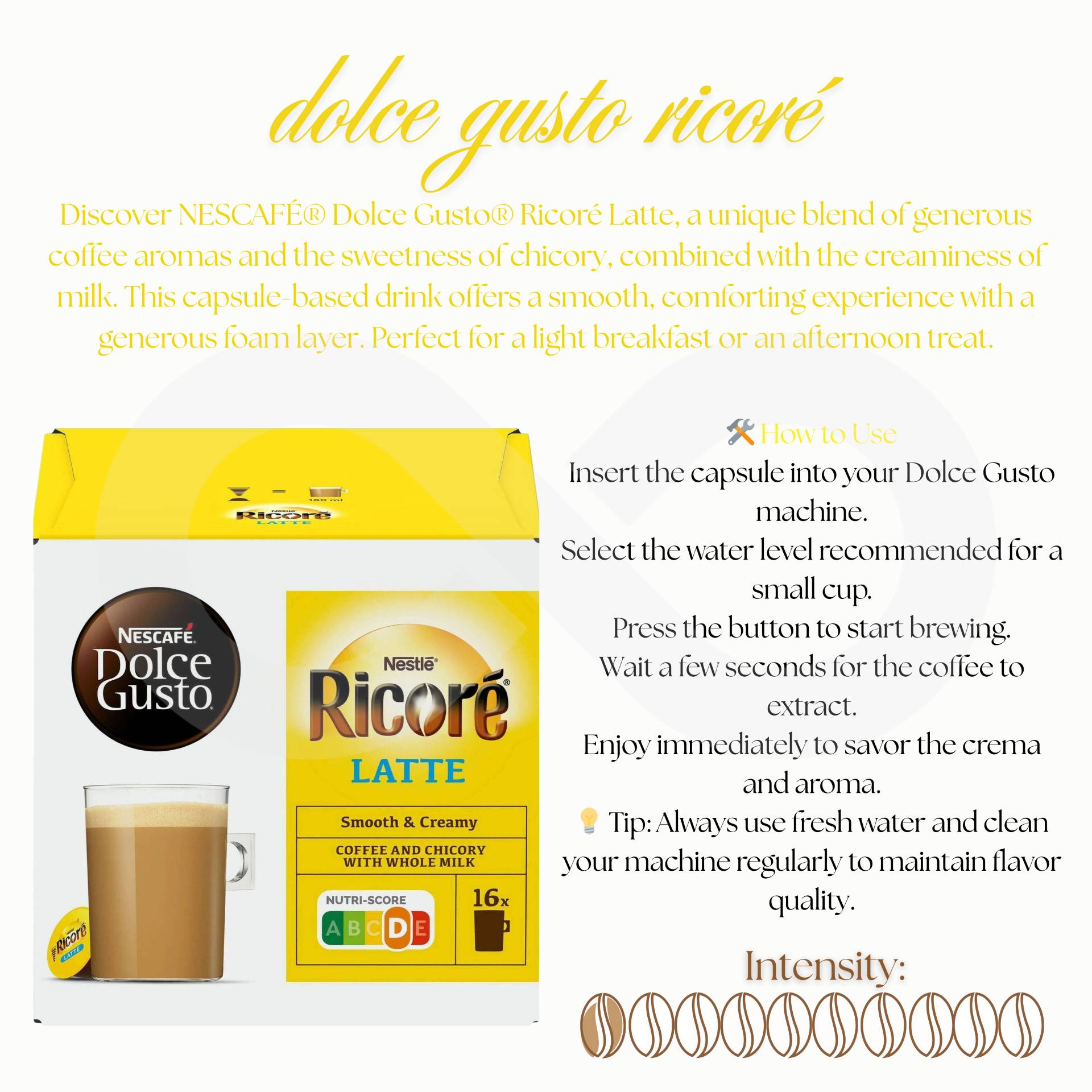 DOLCE GUSTO® Cápsulas Dolce Gusto Ricoré 16 uds.