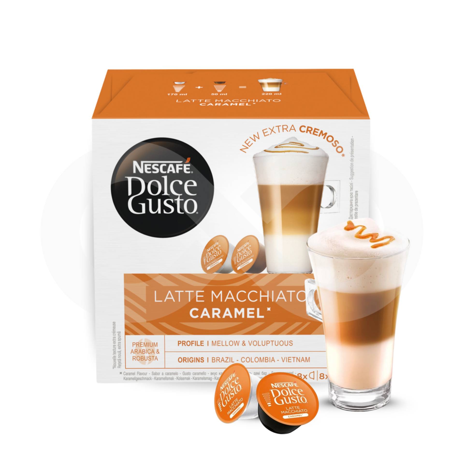 DOLCE GUSTO® Cáp Dolce Gusto Latte Macchiato Caramel 16 uds.