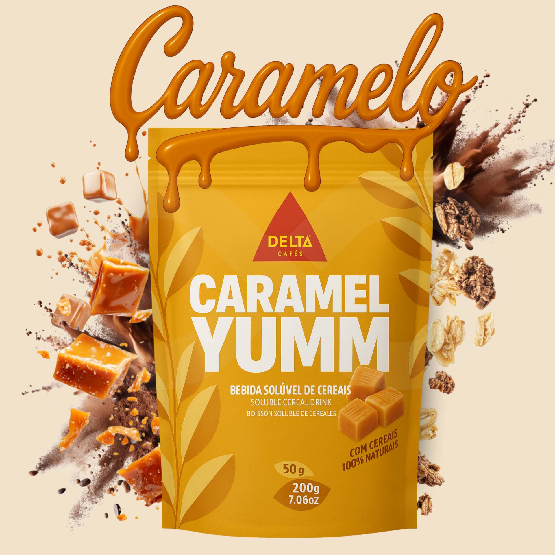 DELTA CAFÉS® Café Soluble Caramel Yumm 200g