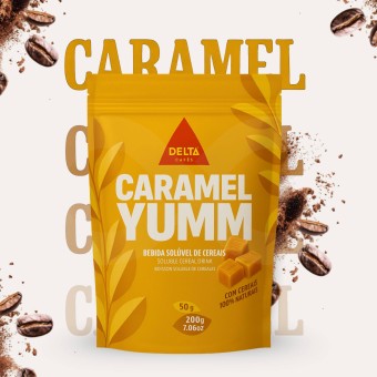 DELTA CAF�S� Oploskoffie Oplosbaar Caramel Yumm 200g