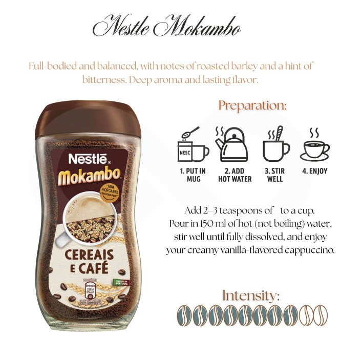 MOKAMBO� Caf� Soluble Cereales y Caf� 200g