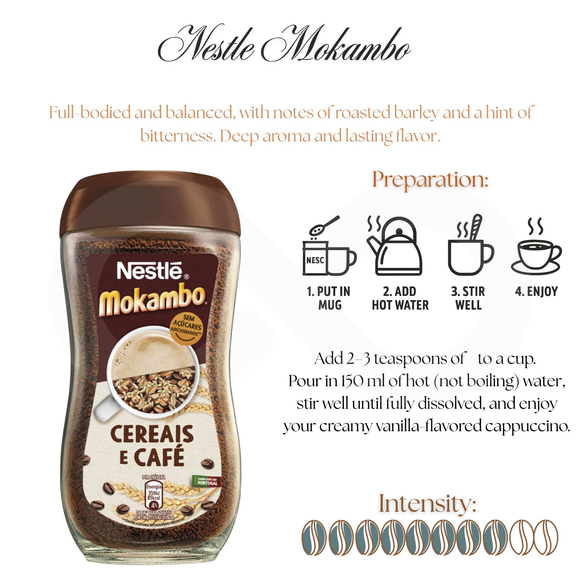 MOKAMBO® Café Soluble Cereales y Café 200g