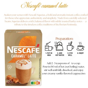 NESCAFÉ® Instant Coffee Cappuccino Caramel Latte 8 un.