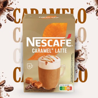 NESCAFÉ® Instant Coffee Cappuccino Caramel Latte 8 un. NESCAFÉ® Instant Coffee Cappuccino Caramel Latte 8 un.