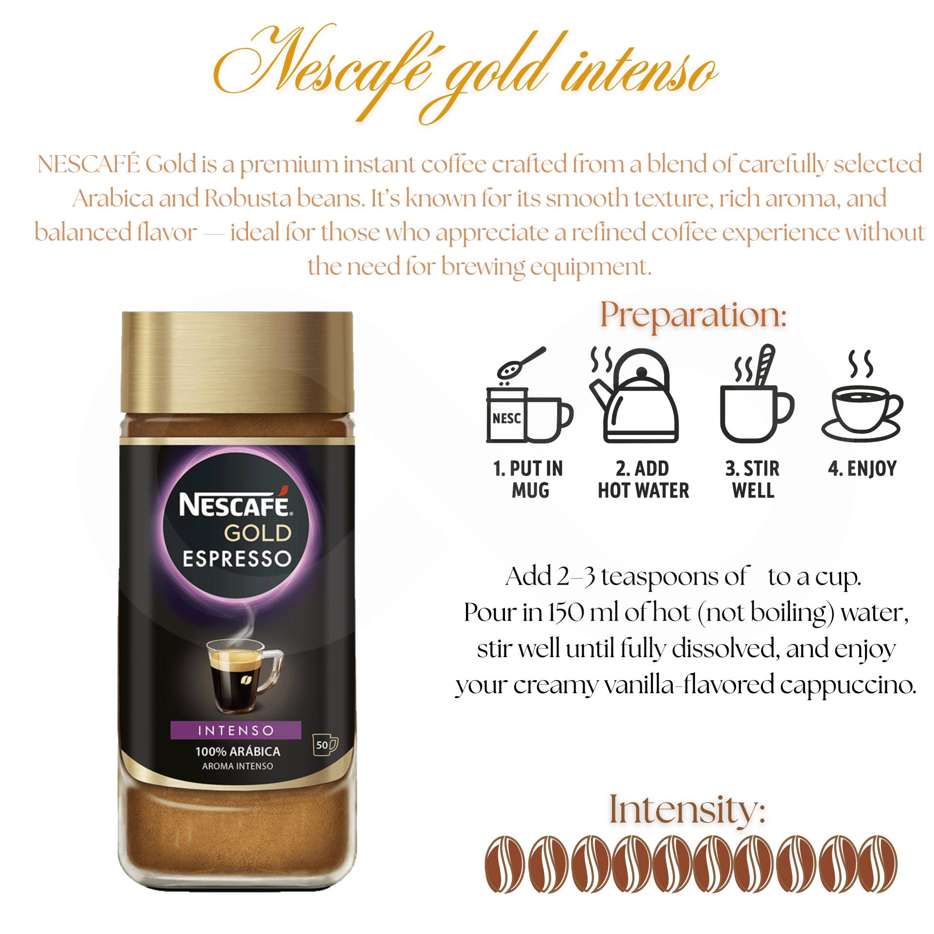 NESCAFÉ® Caffè Solubile Gold Espresso Intenso 100g