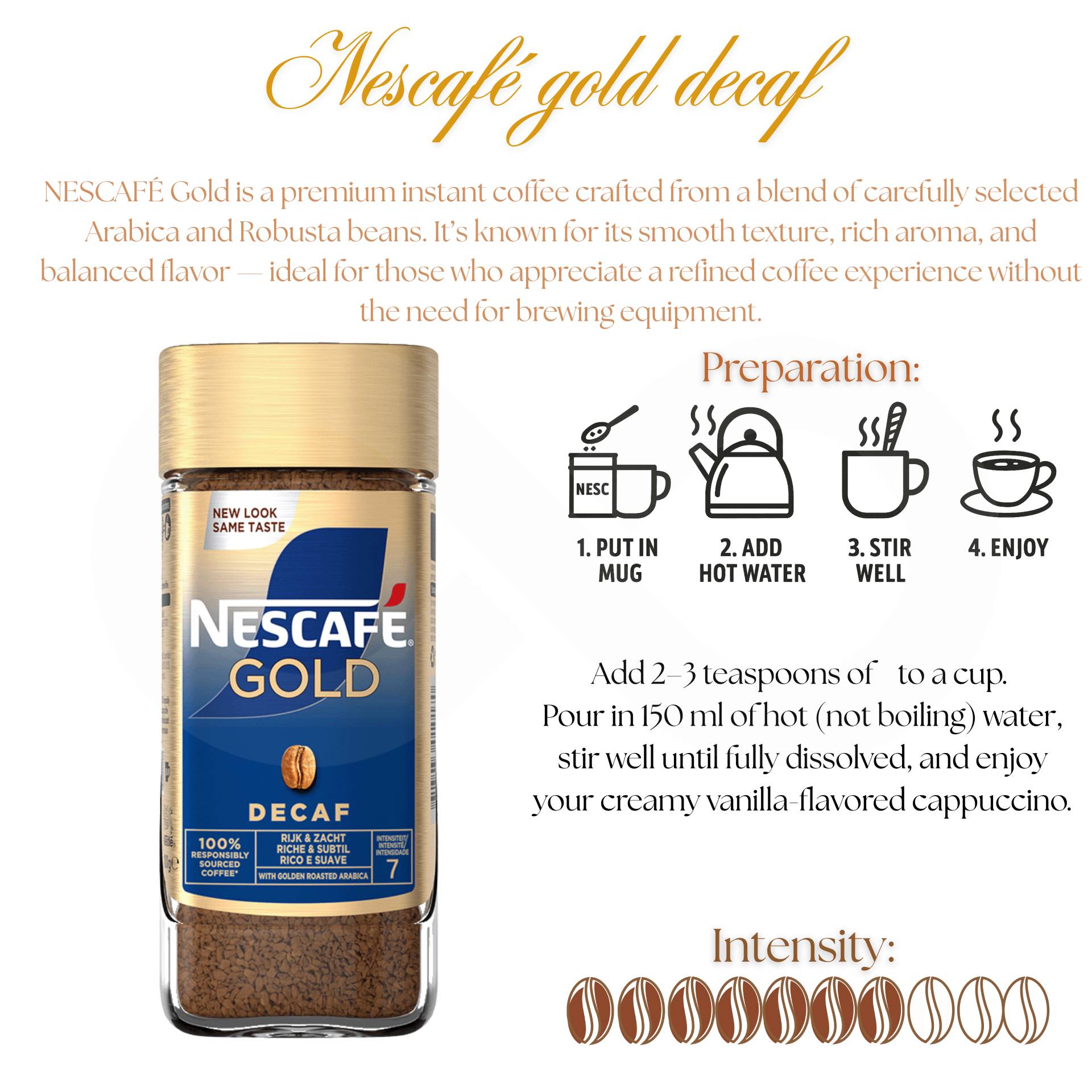 NESCAFÉ® Kawa Rozpuszczalna Gold Decaf 100g