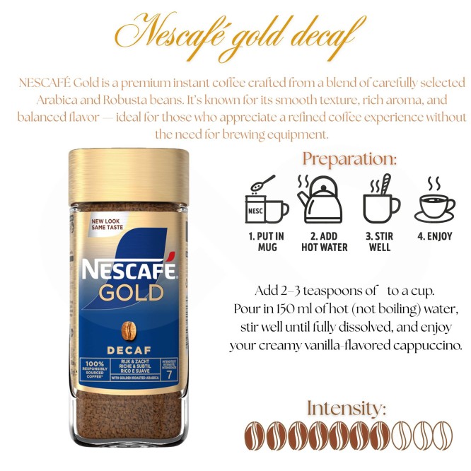 NESCAFÉ® Kawa Rozpuszczalna Gold Decaf 100g