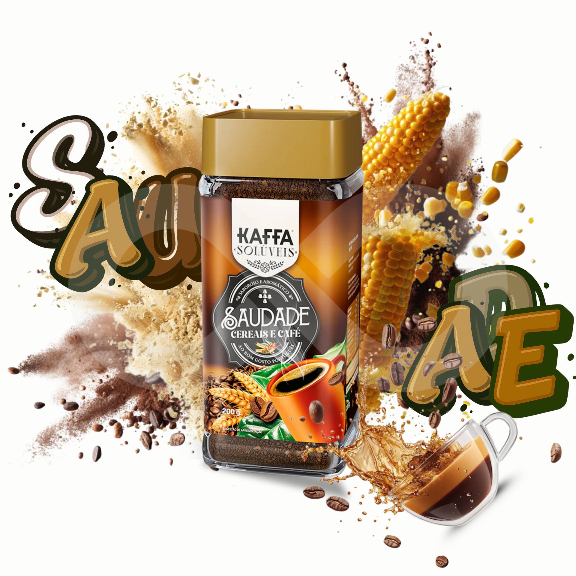 KAFFAź Oploskoffie Oplosbaar Saudade 200g