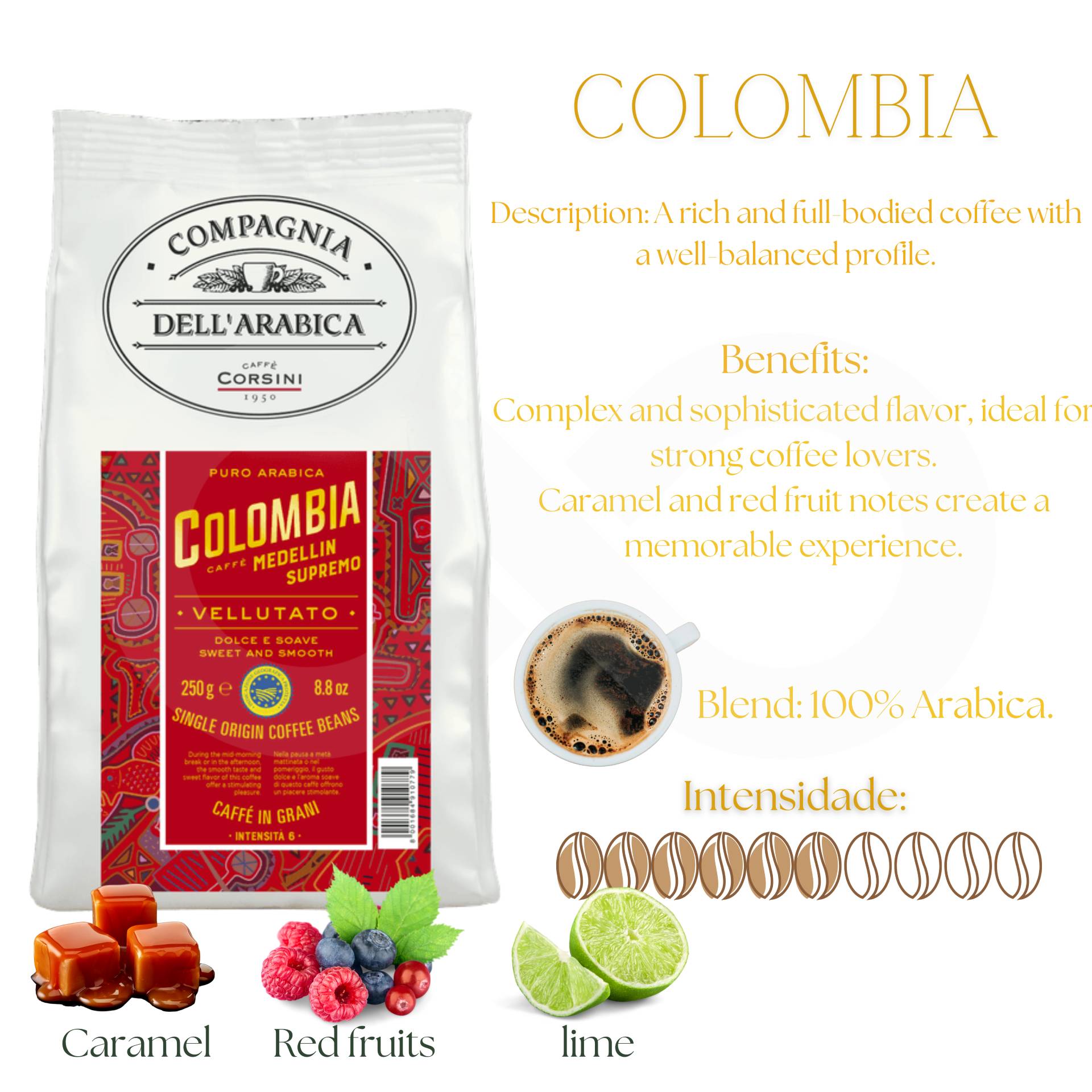 COMPAGNIA DELL ARABICAŽ Coffee Beans Colombia 250g