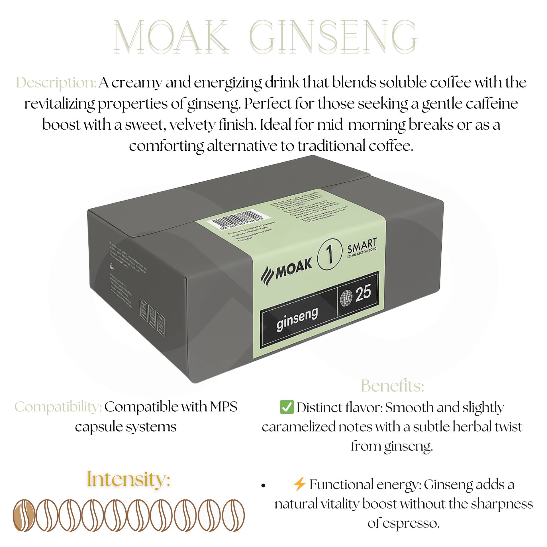 MOAK® Capsules MPS Ginseng 25 un.
