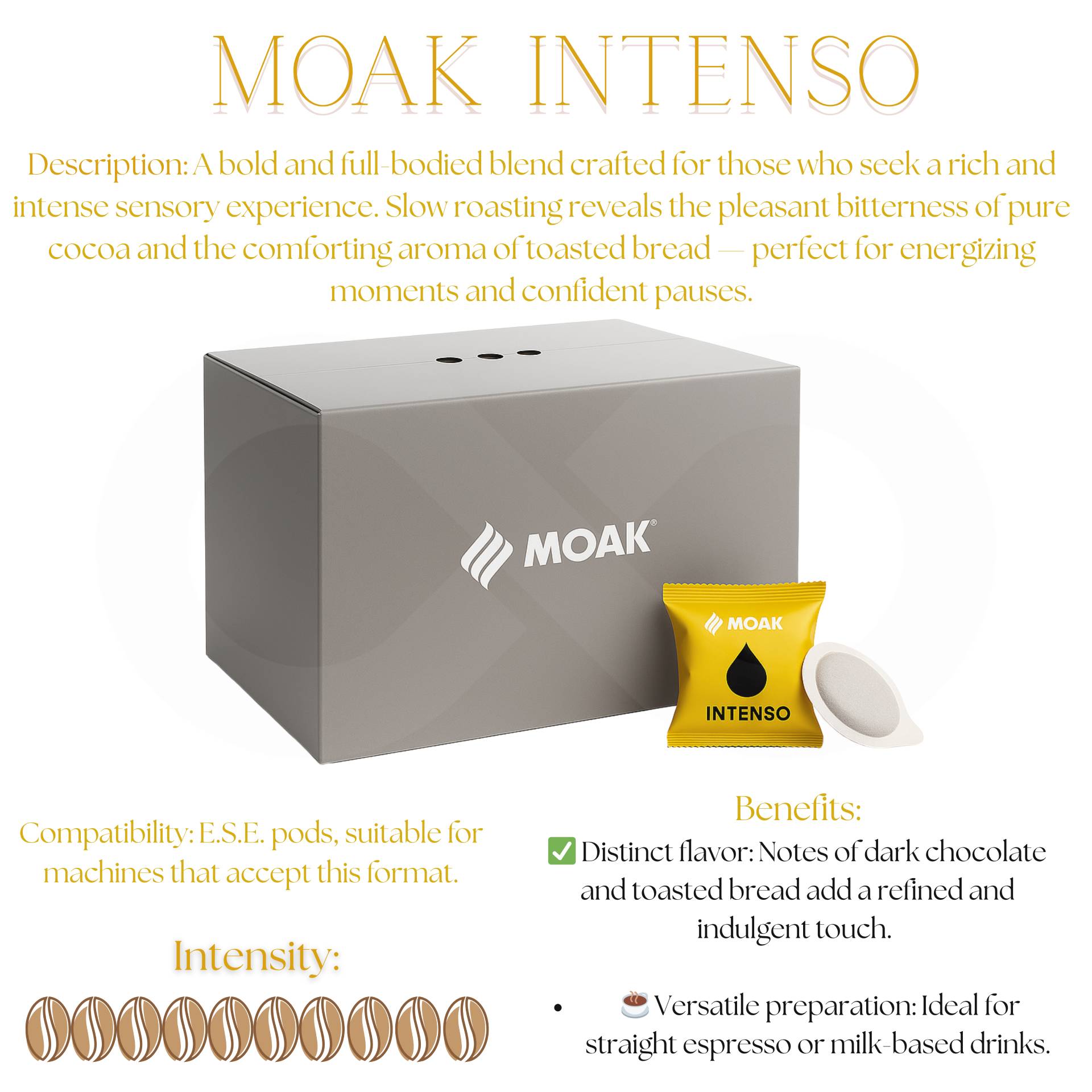 MOAK® Kaffeepads Intenso 100 Stk.
