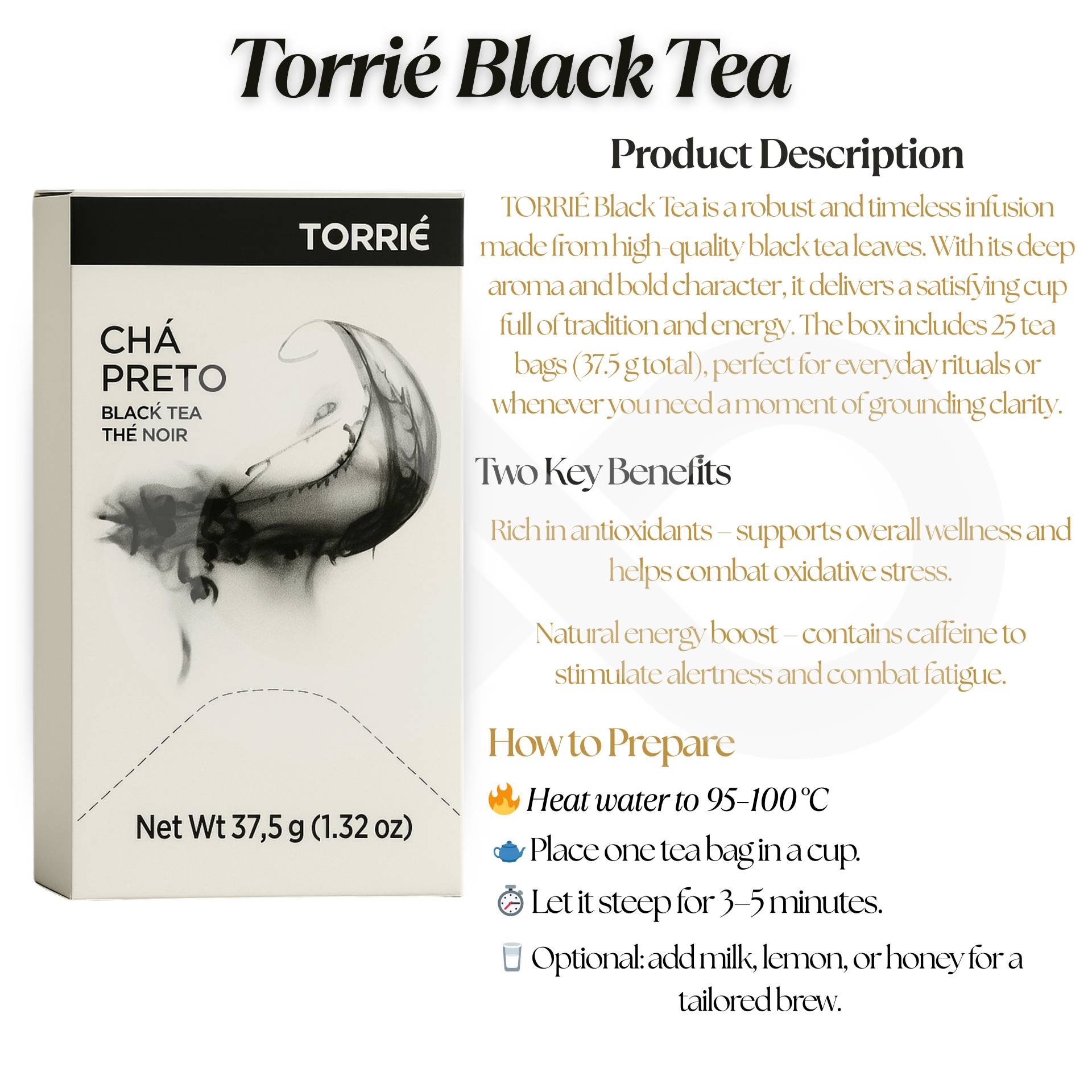 TORRIE® Tea Black 20 un.
