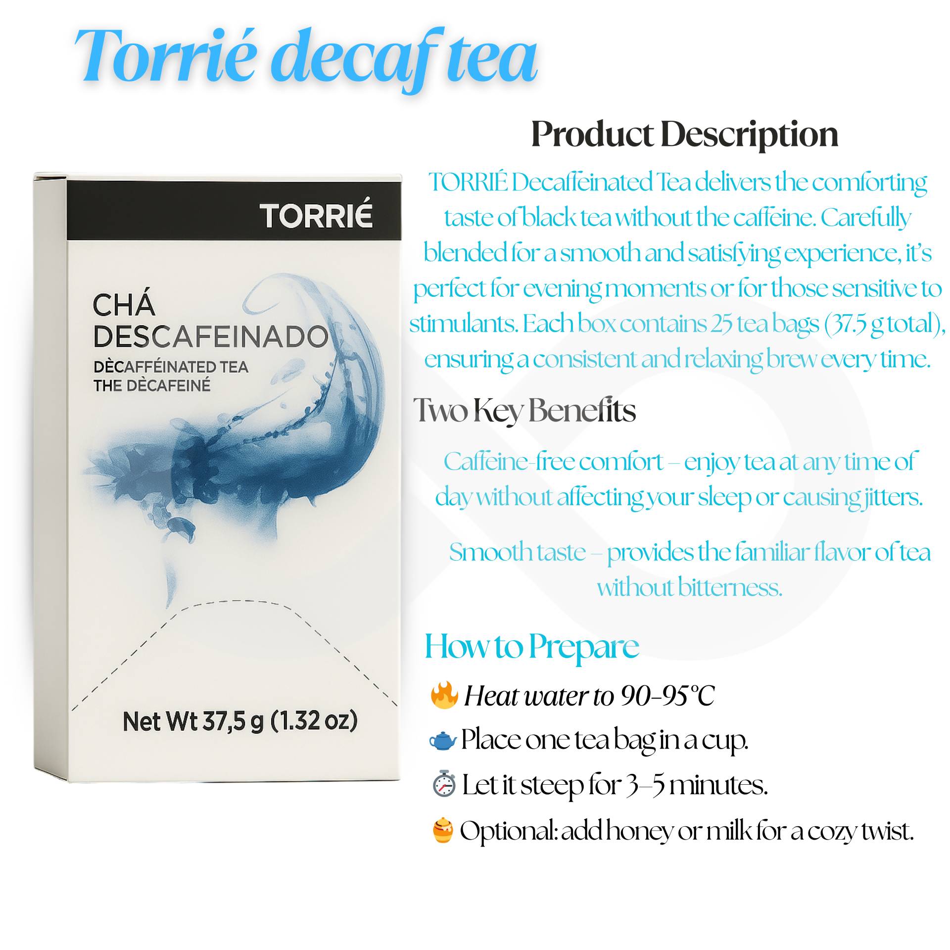TORRIE® Herbata Czarna Bezkofeinowa 20 szt.