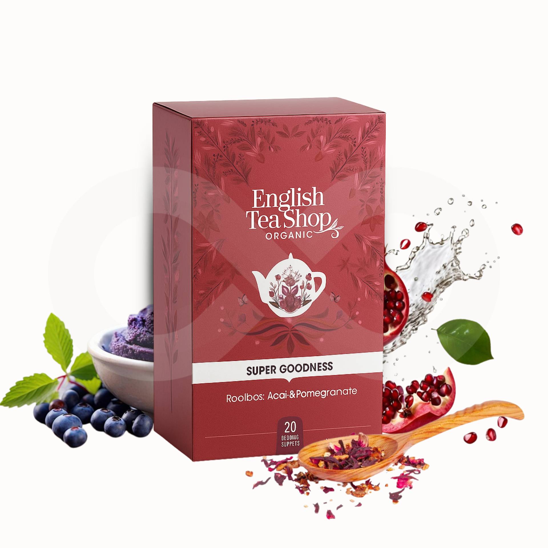ENGLISH TEA SHOP® Tè Rooibos, Acai E Melograno 20 pz.