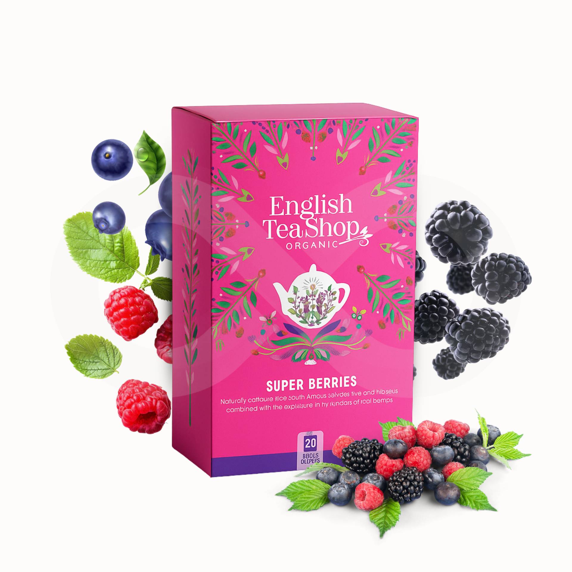ENGLISH TEA SHOP® Chá Super Berries 20 un.