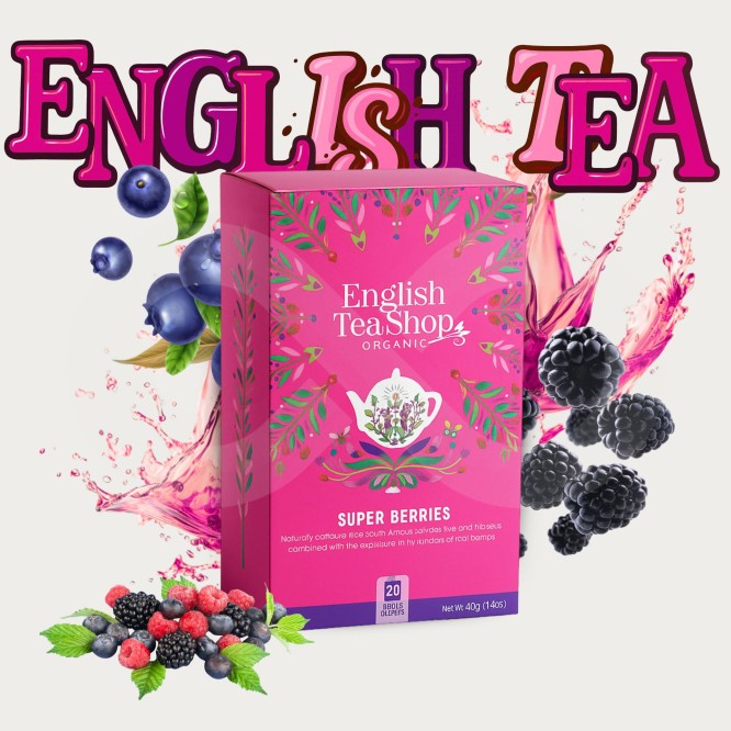 ENGLISH TEA SHOP® Chá Super Berries 20 un.