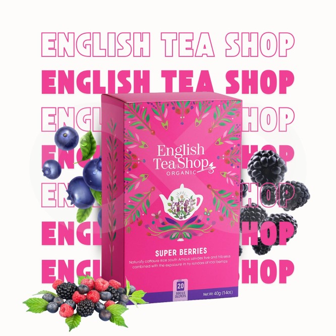 ENGLISH TEA SHOP® Chá Super Berries 20 un.
