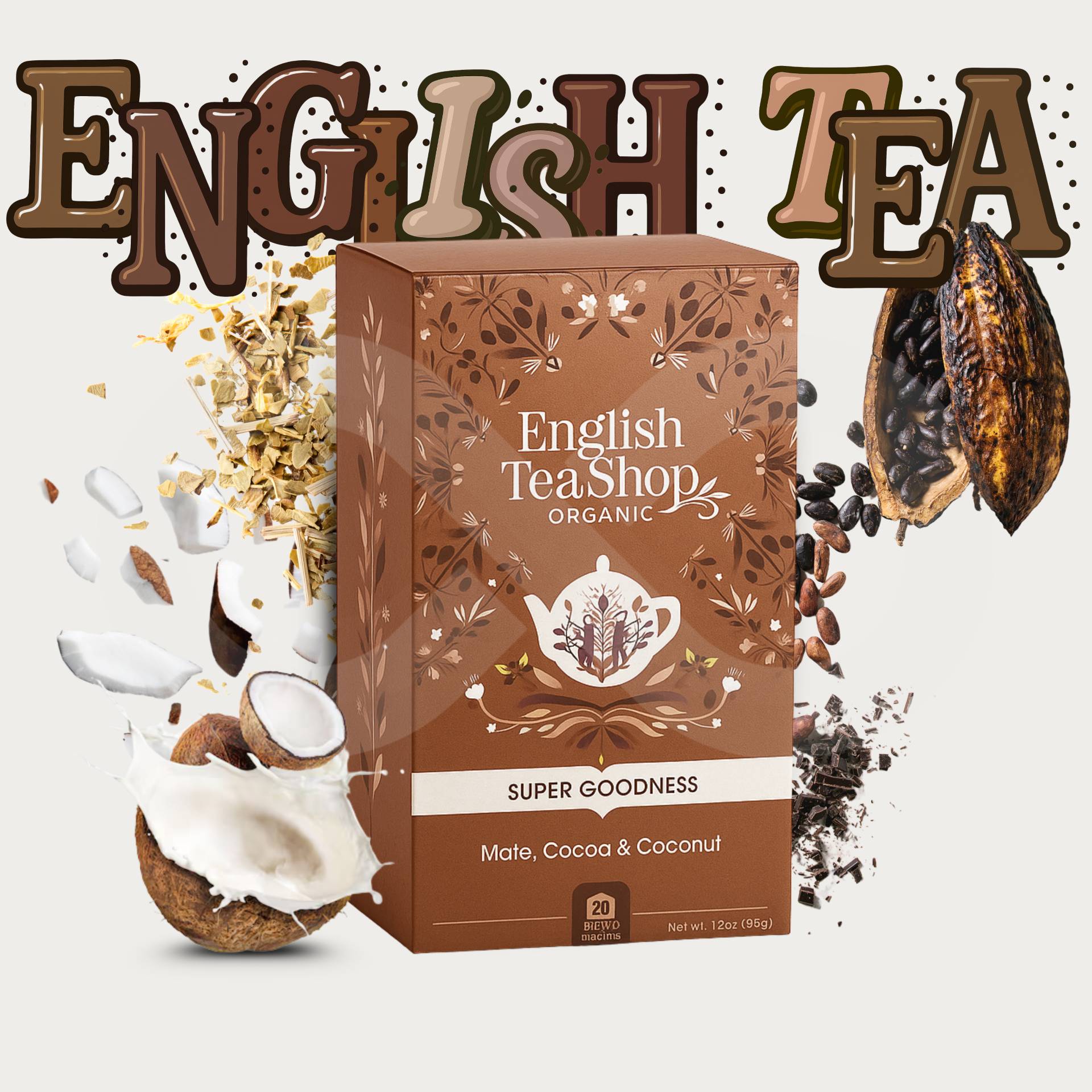 ENGLISH TEA SHOP® Tè Yerba Mate, Cacao E Cocco 20 pz.