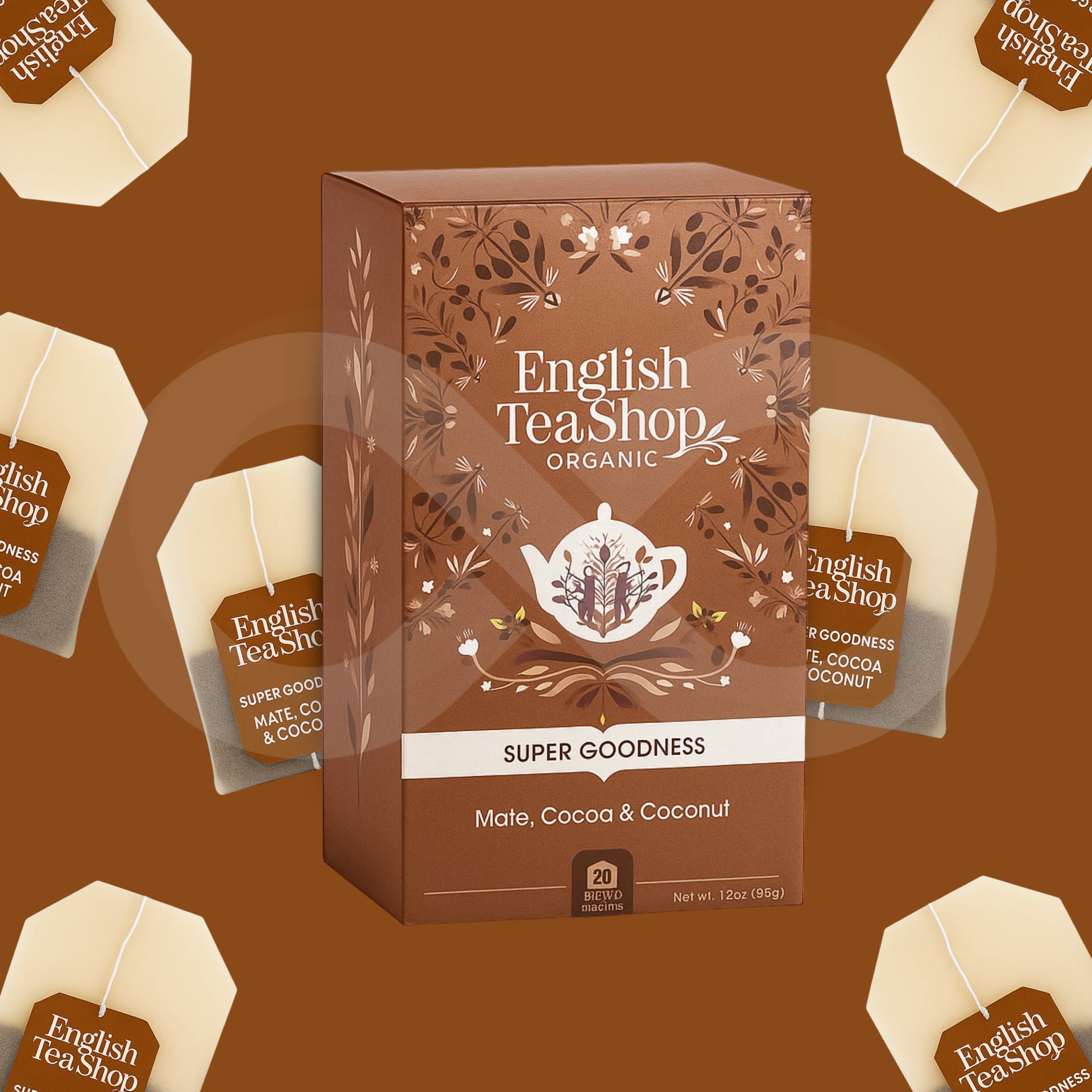 ENGLISH TEA SHOP® Tè Yerba Mate, Cacao E Cocco 20 pz.
