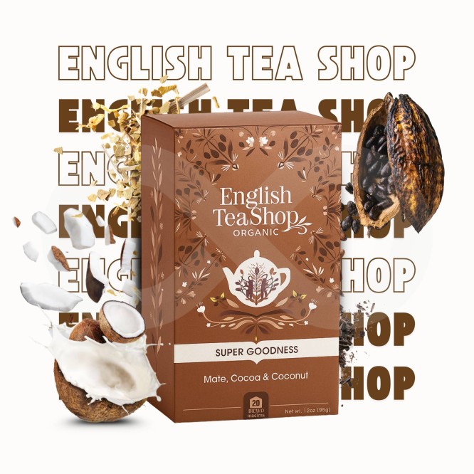 ENGLISH TEA SHOP® Tè Yerba Mate, Cacao E Cocco 20 pz.