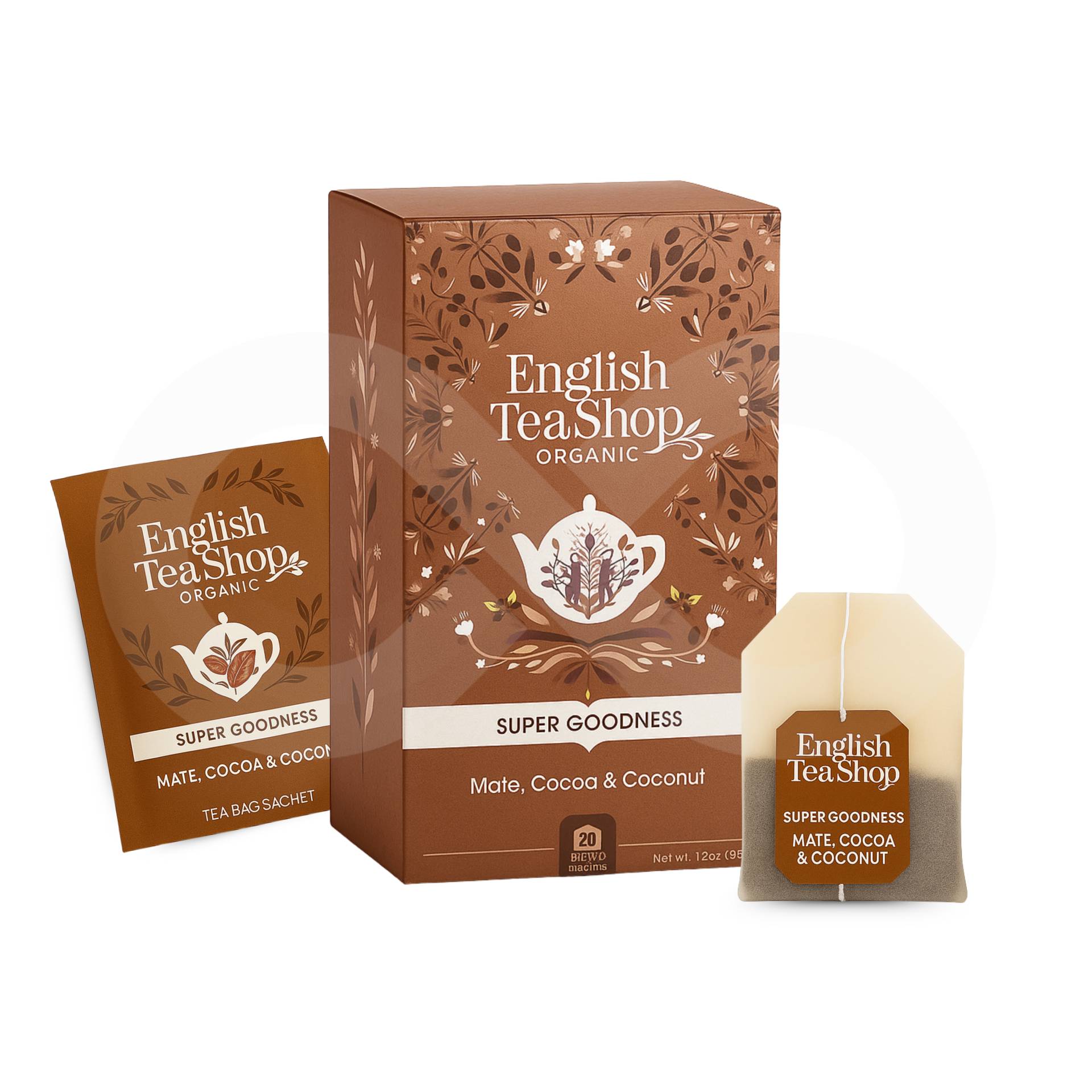 ENGLISH TEA SHOP® Tè Yerba Mate, Cacao E Cocco 20 pz.