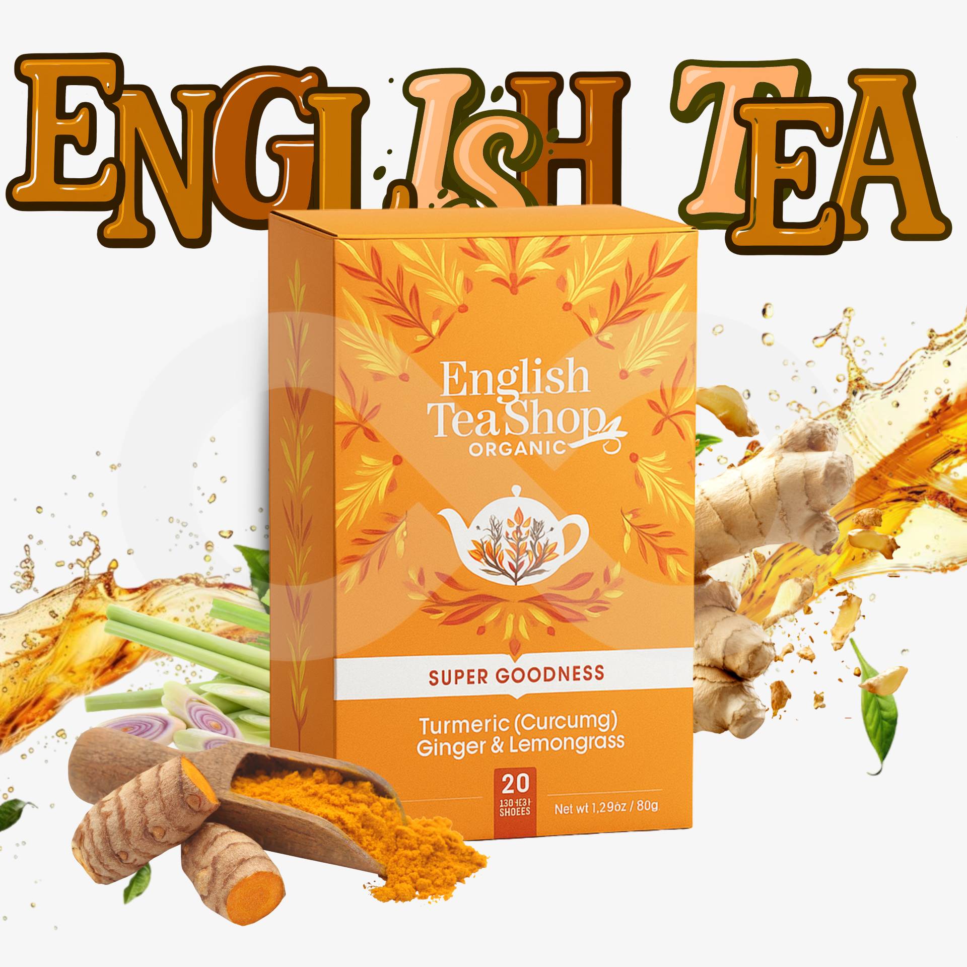 ENGLISH TEA SHOP® Kurkuma Imbir Trawa Cytrynowa 20 szt