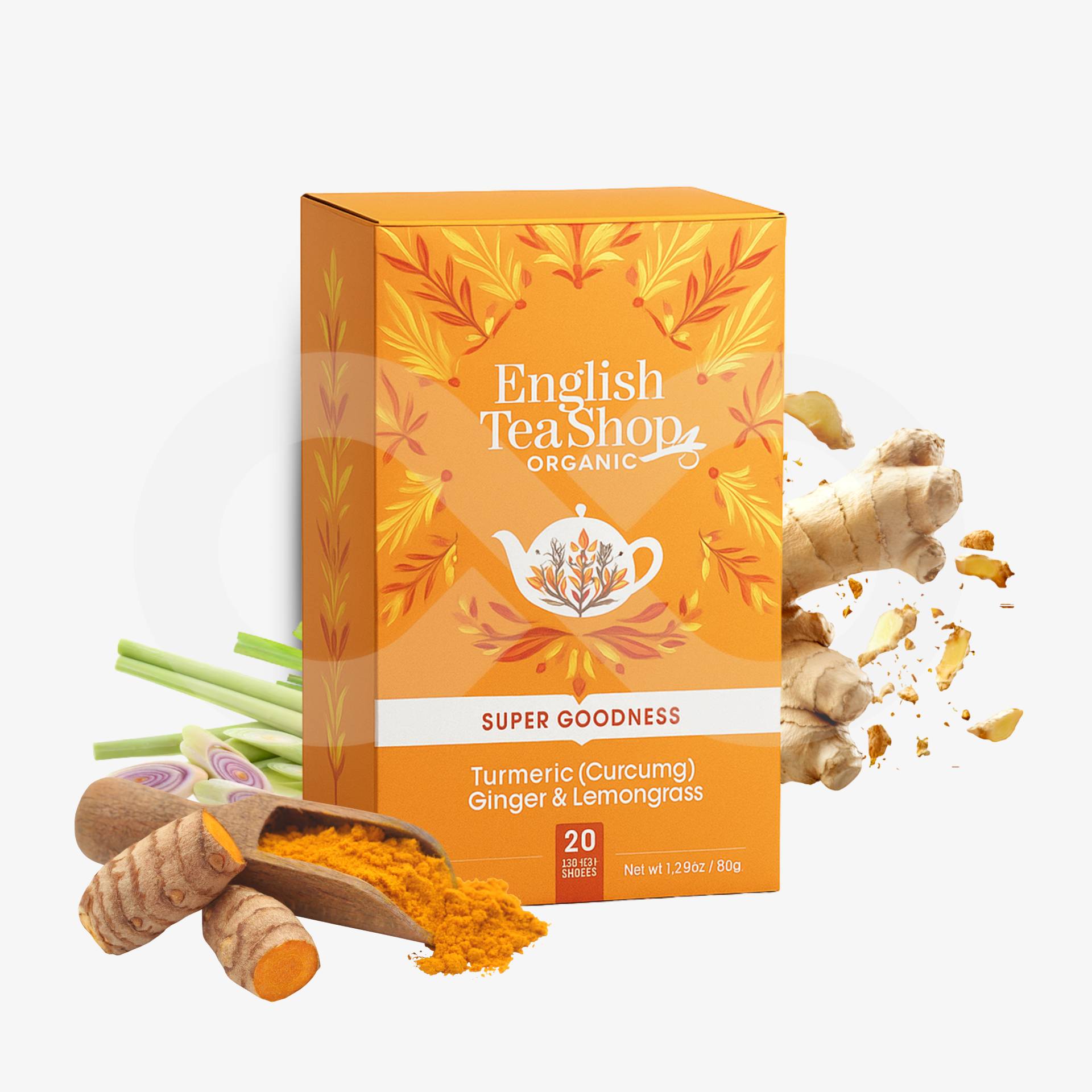 ENGLISH TEA SHOP® Kurkuma Imbir Trawa Cytrynowa 20 szt