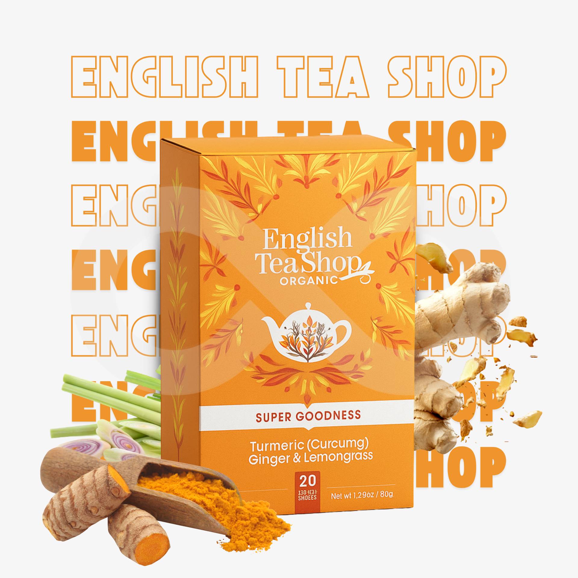 ENGLISH TEA SHOP® Kurkuma Imbir Trawa Cytrynowa 20 szt