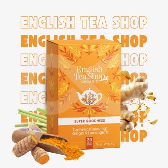 ENGLISH TEA SHOP® Thé Curcuma, Gingembre, Citronnelle 20 u. ENGLISH TEA SHOP® Thé Curcuma, Gingembre, Citronnelle 20 u.