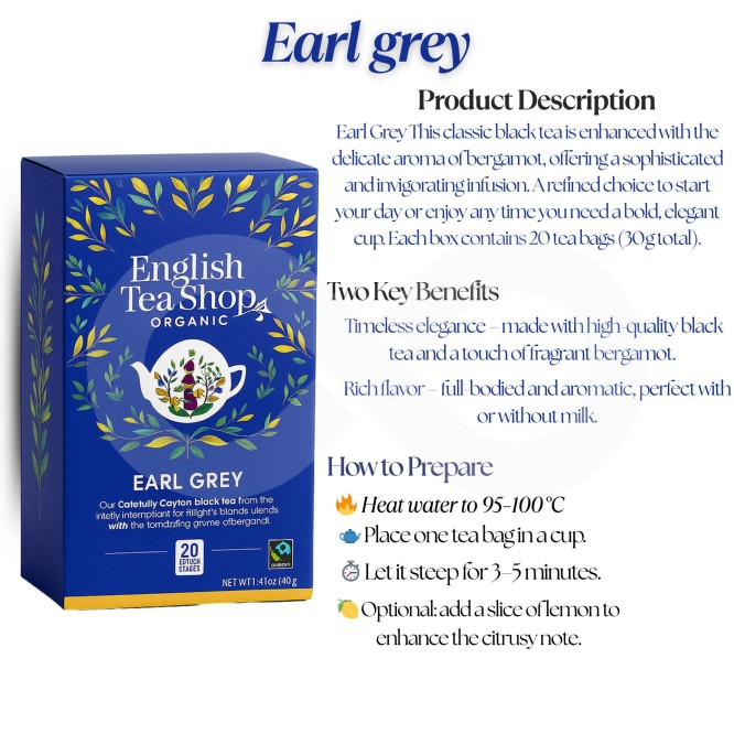 ENGLISH TEA SHOP� Th� Earl Grey 20 u.