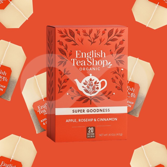 ENGLISH TEA SHOP® Tè Mela, Rosa Canina E Cannella 20 pz.